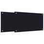 Voir la diapositive 2 : VIDAXL Dosserets de cuisine 2 pcs noir 70x50 cm verre trempé