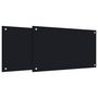 Voir la diapositive 2 : VIDAXL Dosserets de cuisine 2 pcs noir 70x50 cm verre trempé