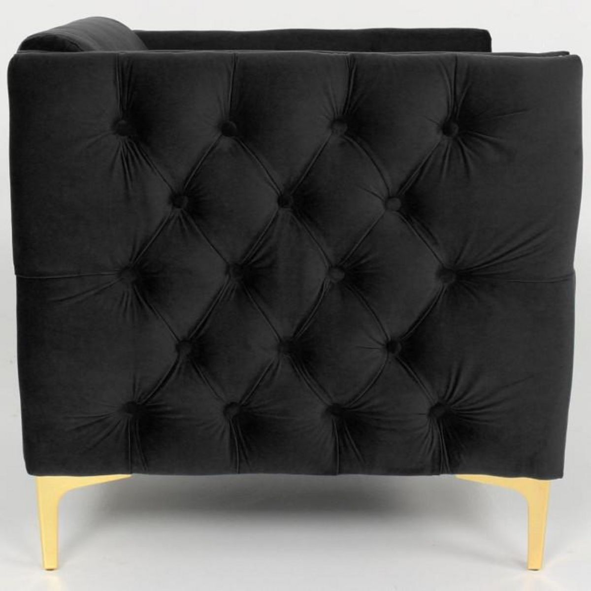 Paris Prix Canapé 2 Places en Velours  Suez  145cm Noir