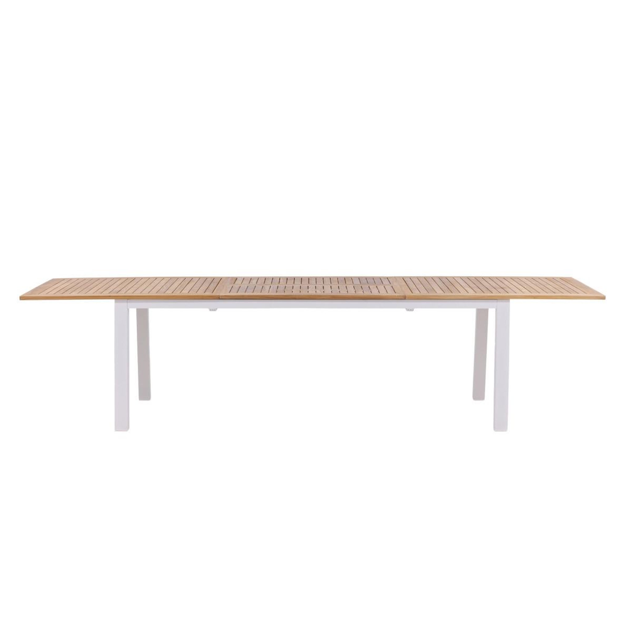 Voir la diapositive 4 : Paris Prix Table de Jardin Extensible  Panama  224-324cm Naturel & Blanc