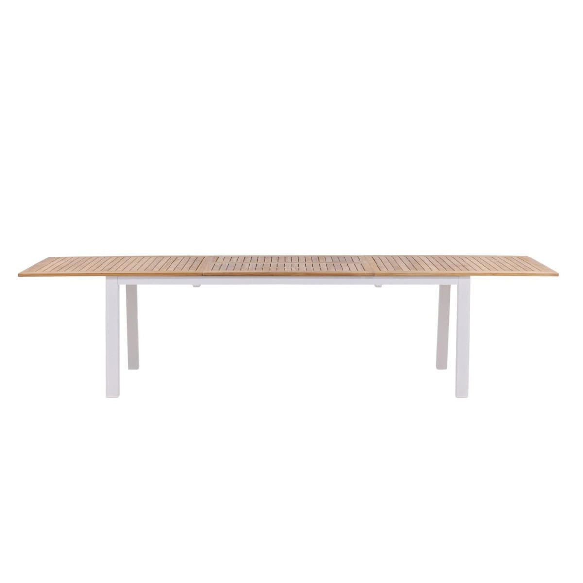Paris Prix Table de Jardin Extensible  Panama  224-324cm Naturel & Blanc
