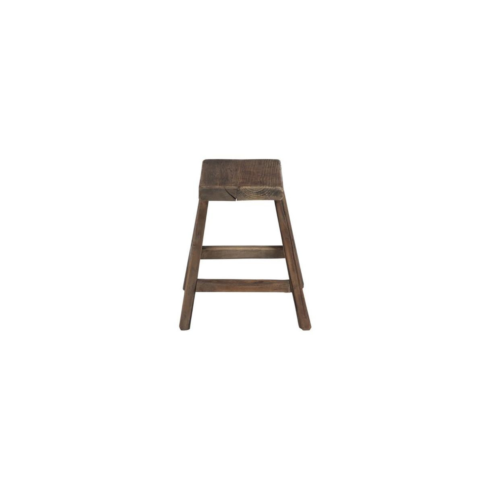 Voir la diapositive 3 : J-LINE Tabouret rectangulaire en bois  kelig  35cm marron