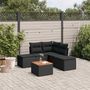 Voir la diapositive 1 : VIDAXL Salon de jardin 6 pcs avec coussins noir resine tressee