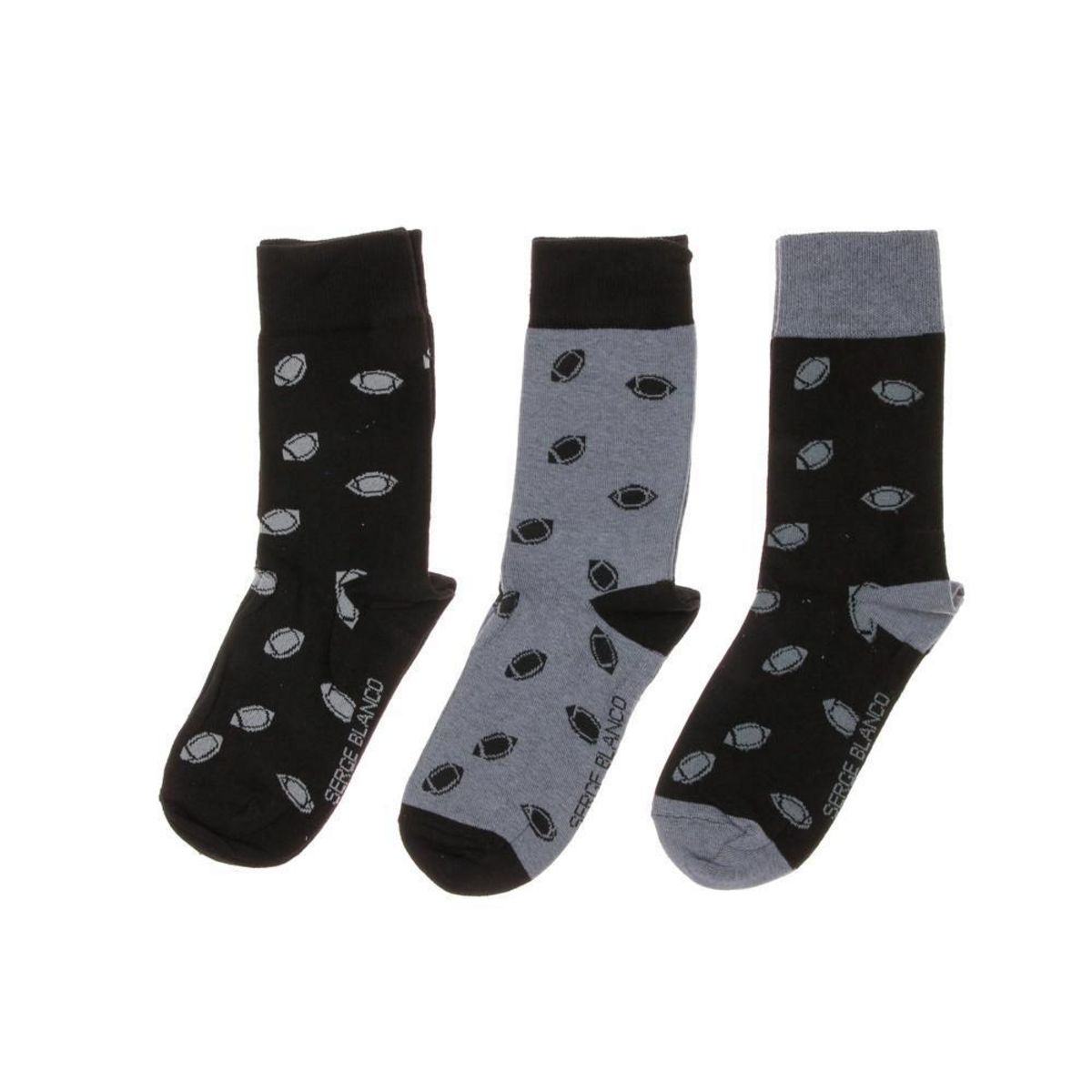 SERGE BLANCO x3 paires de chaussettes /gris Homme Serge Blanco 0BG