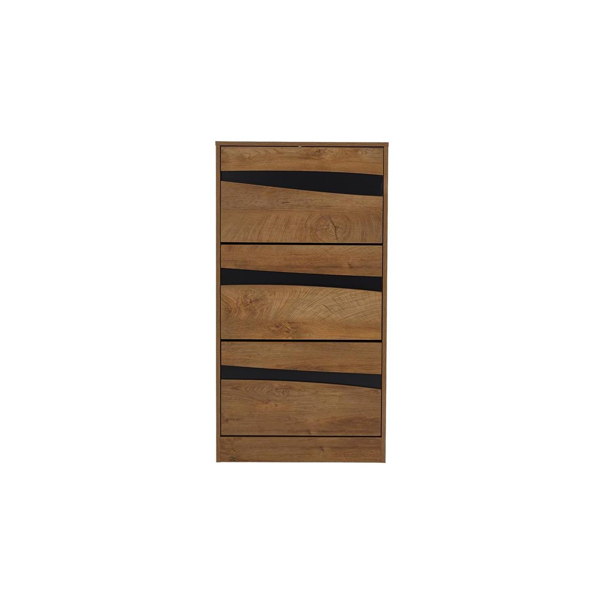 Voir la diapositive 2 : The Home Deco Factory Meuble à chaussures 3 tiroirs  forest  113cm marron