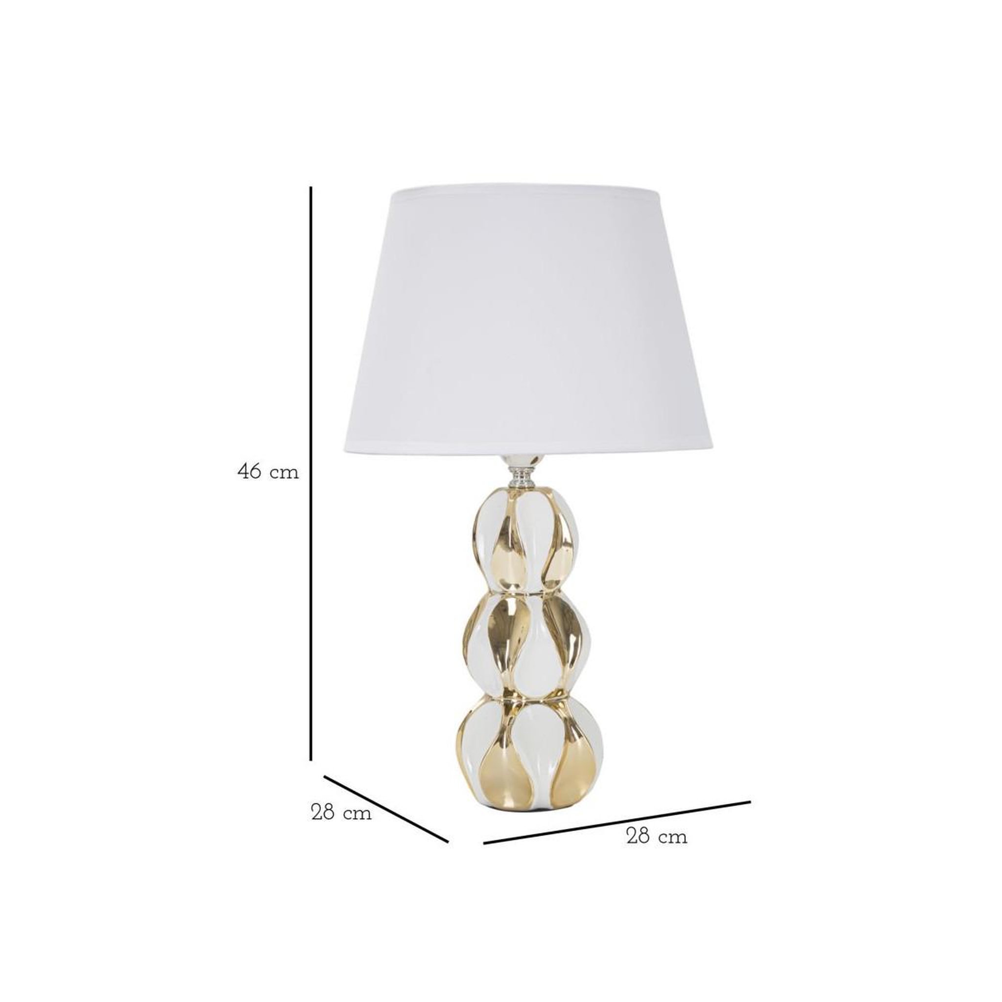 Voir la diapositive 4 : Paris Prix Lampe à poser design  glam balls  46cm blanc & or