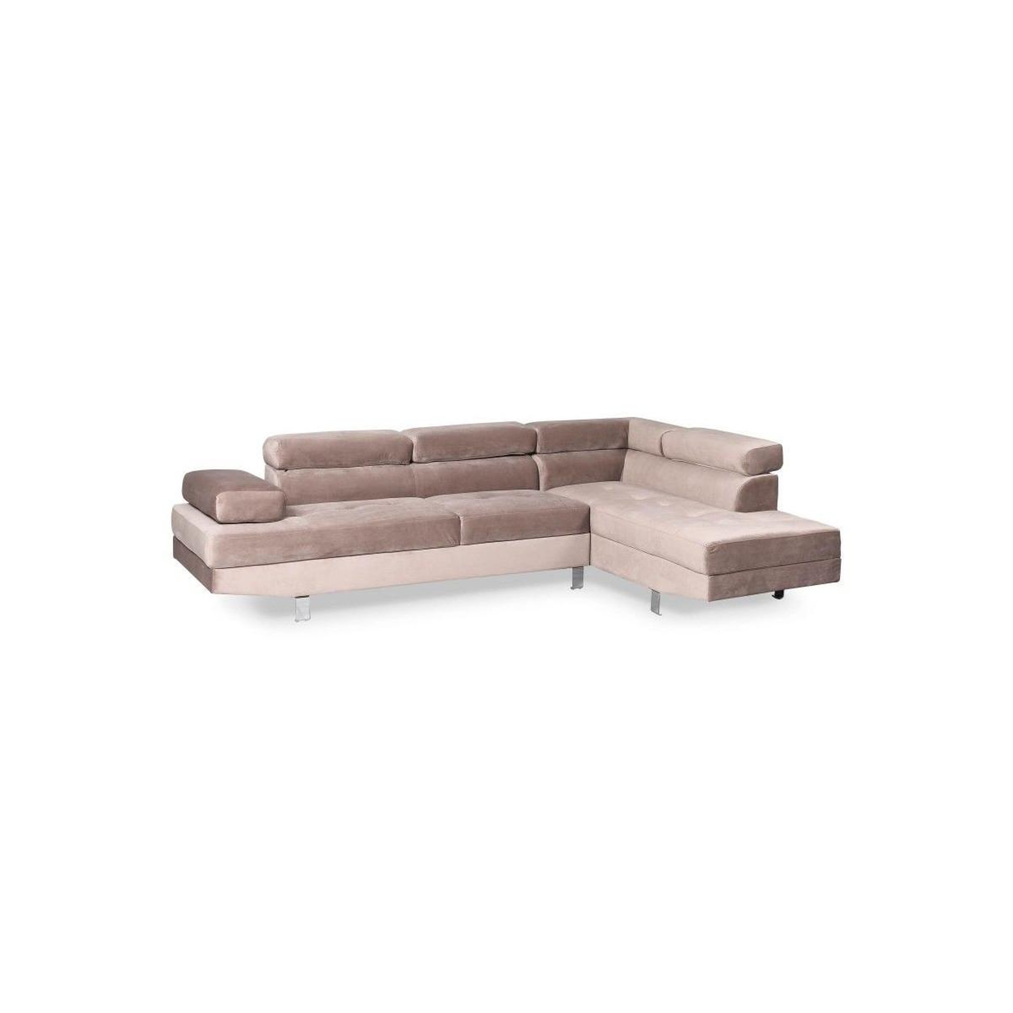 Voir la diapositive 3 : Paris Prix Canapé d'angle droit  têtière  260cm taupe