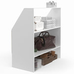 ID MARKET Etagère sous pente 2 niveaux TOMI 100 x 50 x 70/110 cm blanc