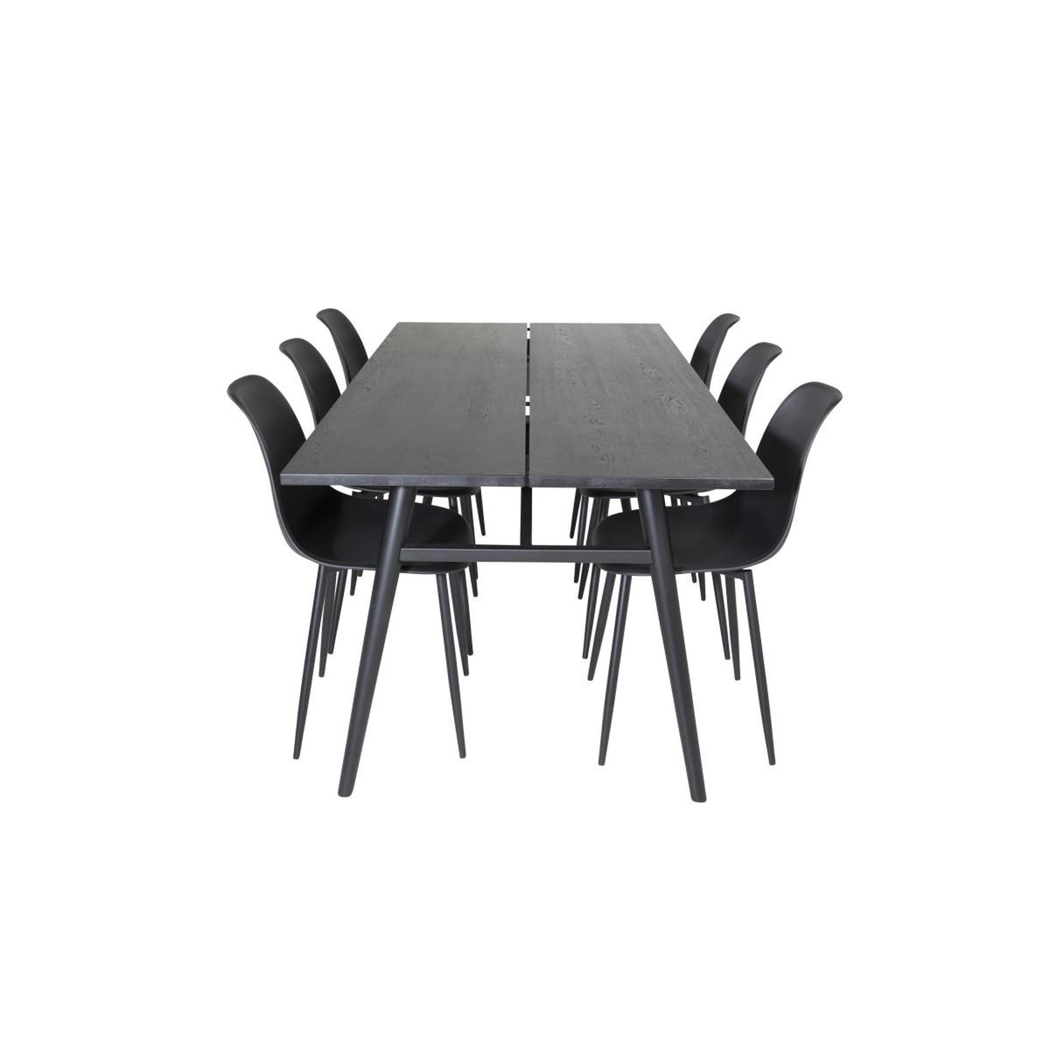 Voir la diapositive 2 : Paris Prix Ensemble table à manger extensible & 6 chaises  sleek & polar  195-280cm noir