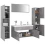 Voir la diapositive 3 : VIDAXL Ensemble de meubles de salle de bain Gris beton Agglomere