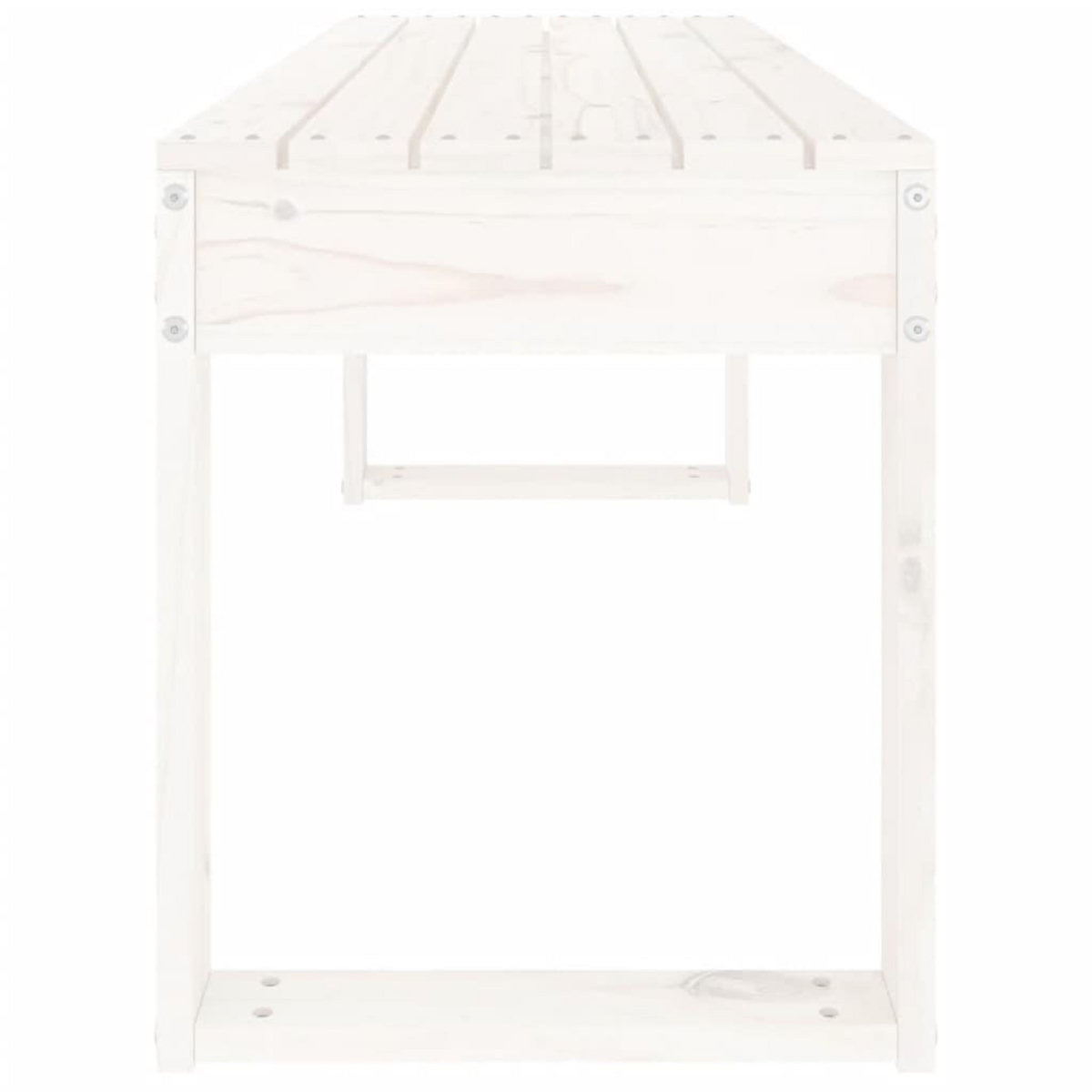 VIDAXL Banc de jardin blanc 110x38x45 cm bois massif de pin