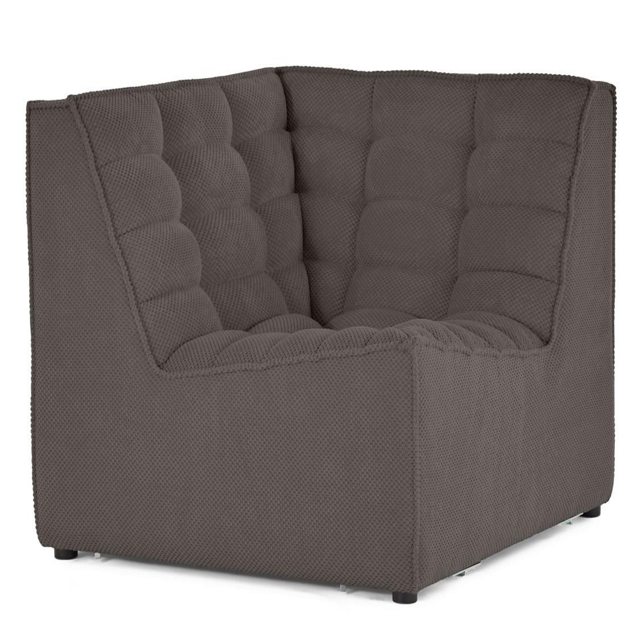 Voir la diapositive 1 : BEST MOBILIER Ellie - module d'angle en velours texturé