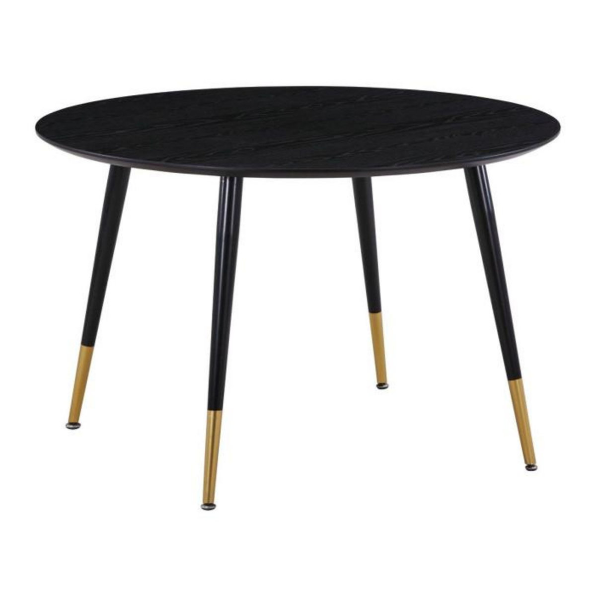 Paris Prix Table à Manger Ronde  Dipp  115cm Noir & Or