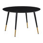 Voir la diapositive 1 : Paris Prix Table à Manger Ronde  Dipp  115cm Noir & Or