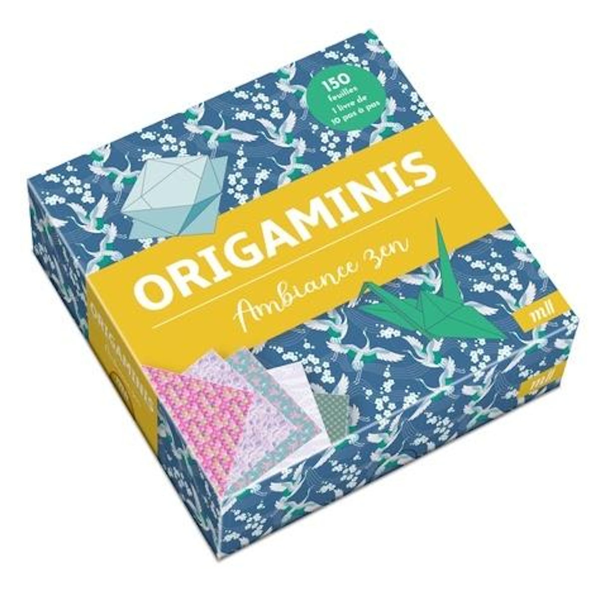 ORIGAMINIS AMBIANCE ZEN. AVEC 150 FEUILLES ET 1 LIVRE DE 10 PAS A PAS, Merci les livres