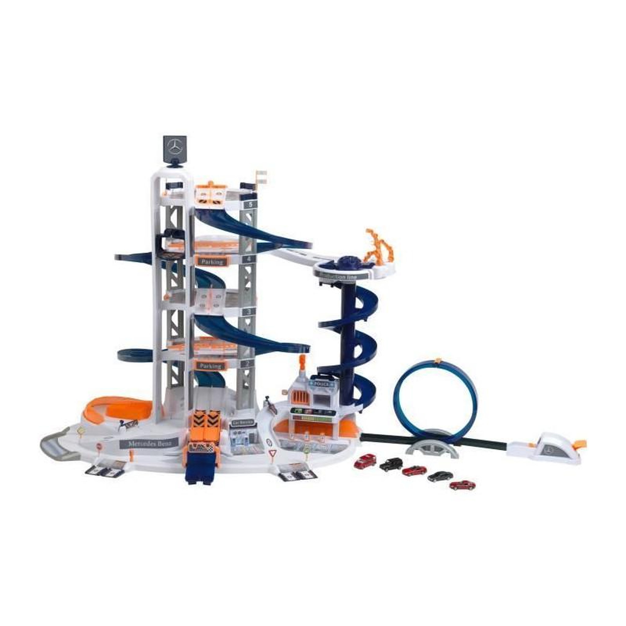 Klein Garage Mercedes-Benz Mega Universe - KLEIN - 3809 - Fonctions électroniques, catapulte avec looping, tunnel, etc. - Des 3 ans