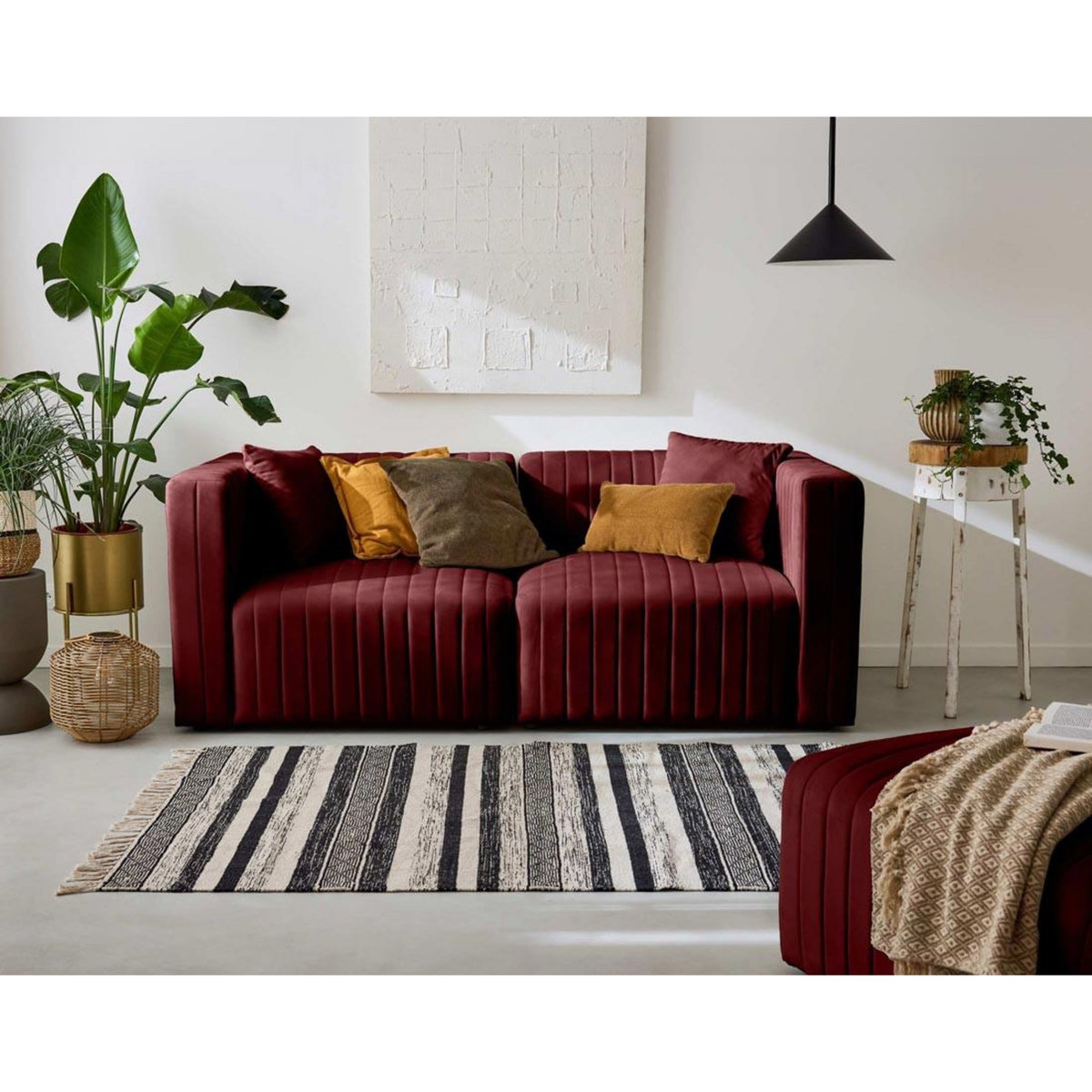 LISA DESIGN Nova - canapé modulable 2 places - en velours