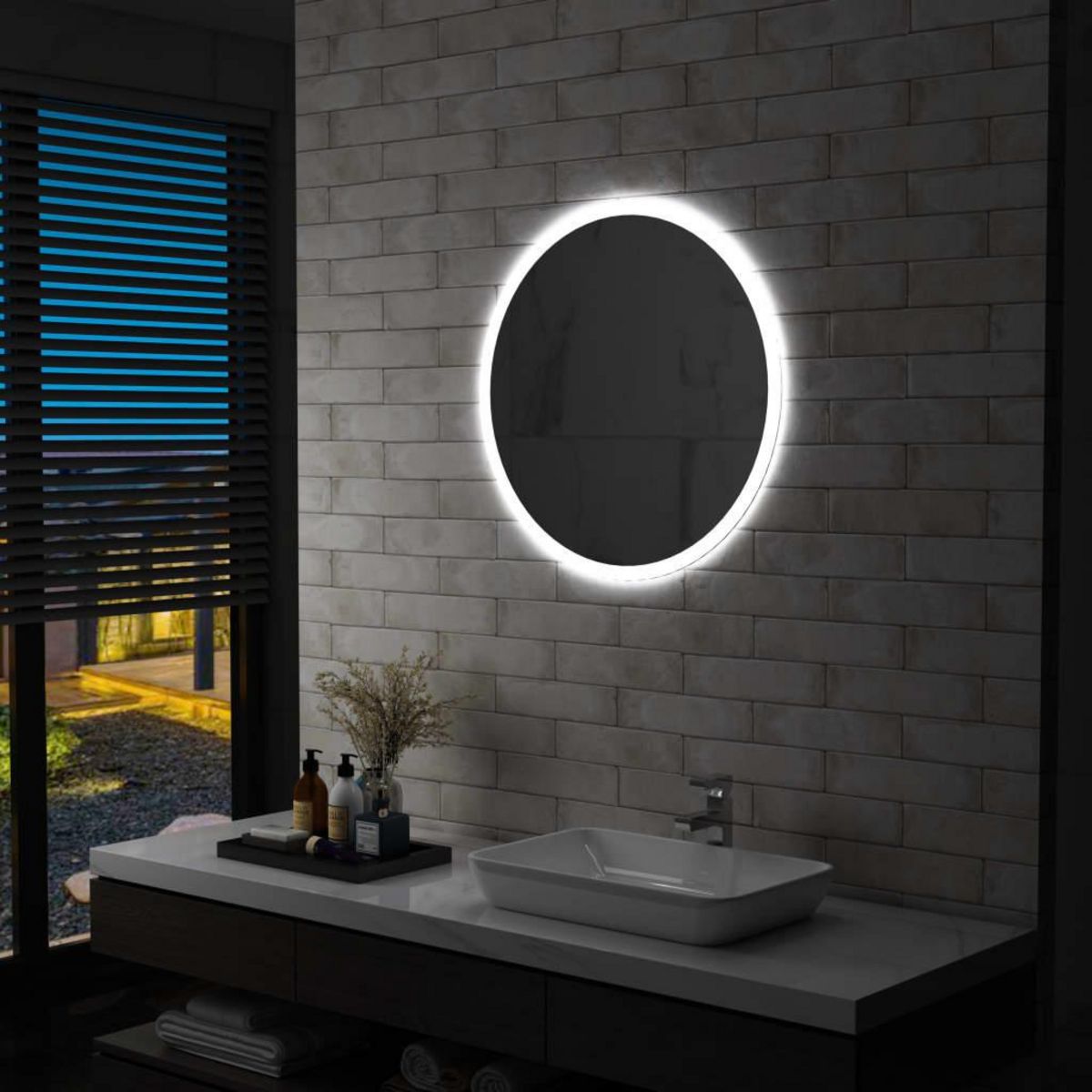 VIDAXL Miroir a LED pour salle de bain 70 cm