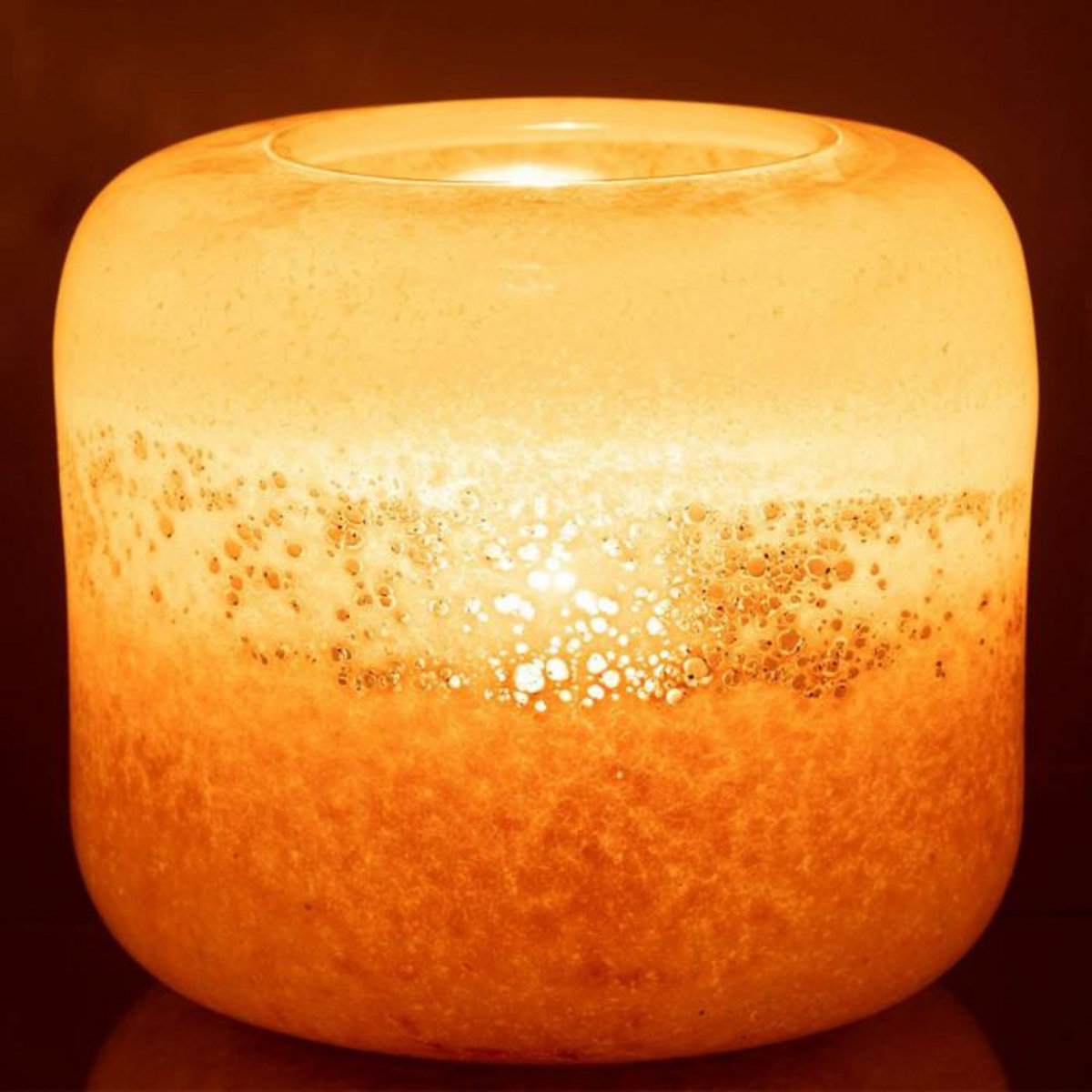 Paris Prix Photophore en Verre  Opia  24cm Marron