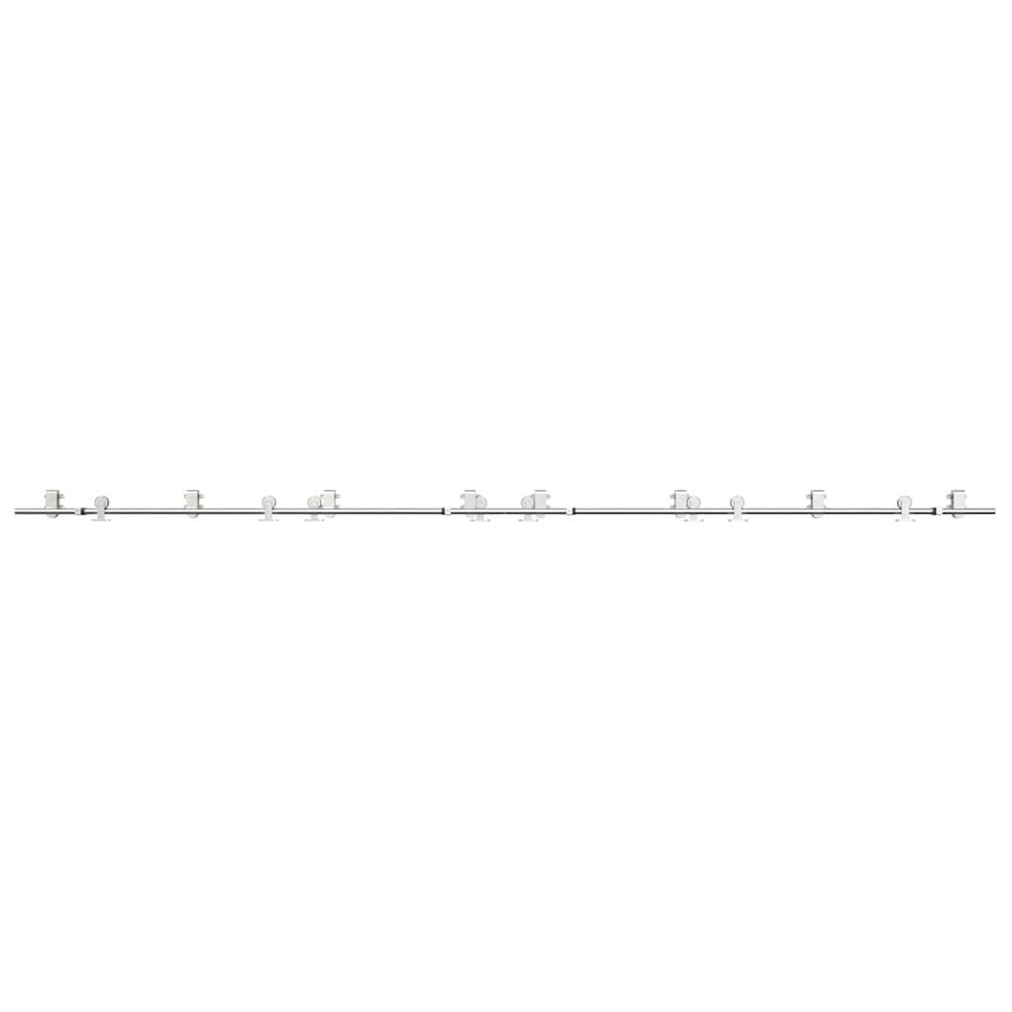 Voir la diapositive 5 : VIDAXL Kit fixation porte coulissante 400 cm Acier inoxydable Argente