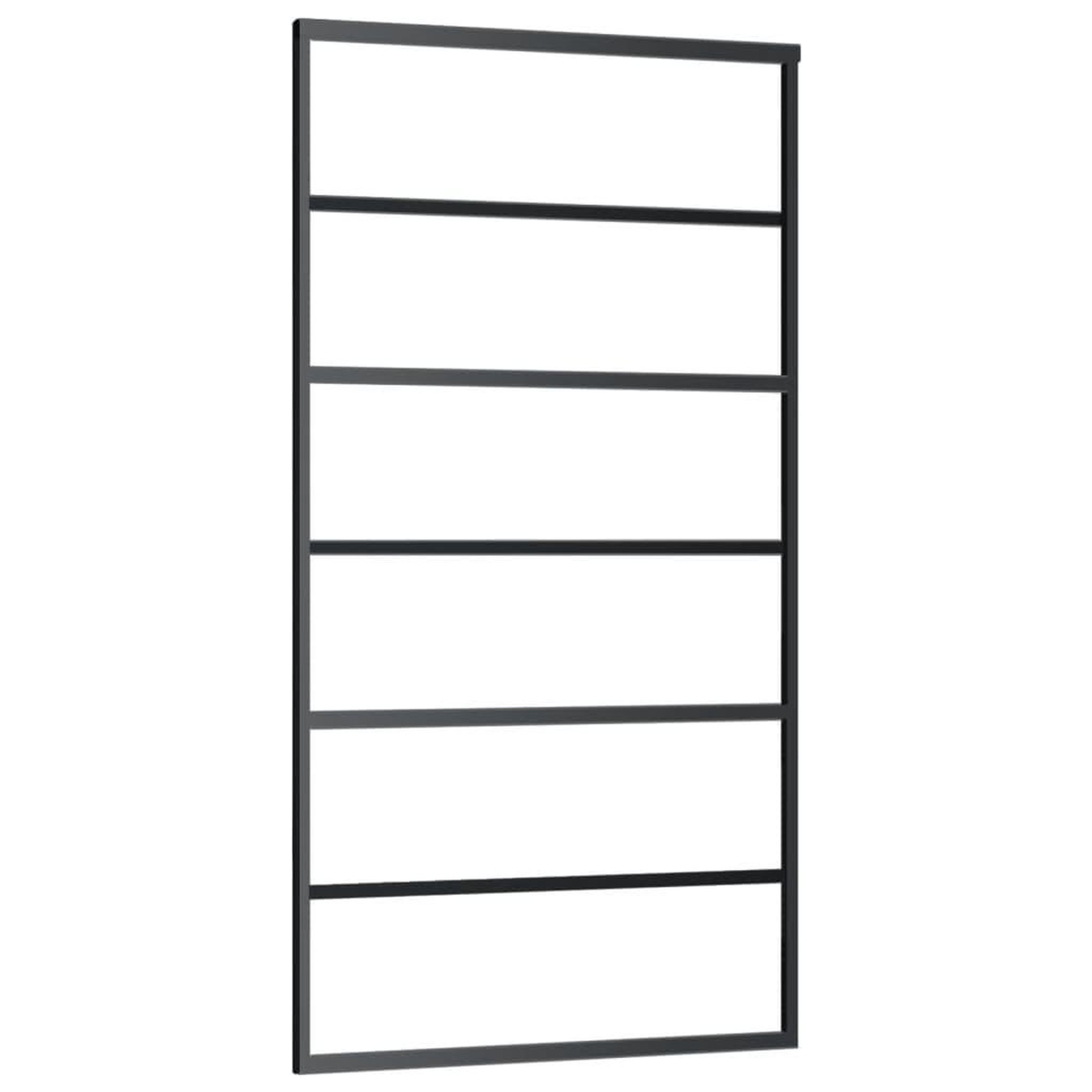 Voir la diapositive 2 : VIDAXL Porte coulissante Verre ESG et aluminium 102x205 cm Noir
