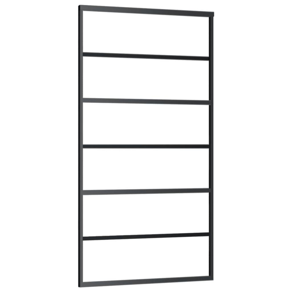 VIDAXL Porte coulissante Verre ESG et aluminium 102x205 cm Noir