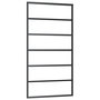 Voir la diapositive 2 : VIDAXL Porte coulissante Verre ESG et aluminium 102x205 cm Noir