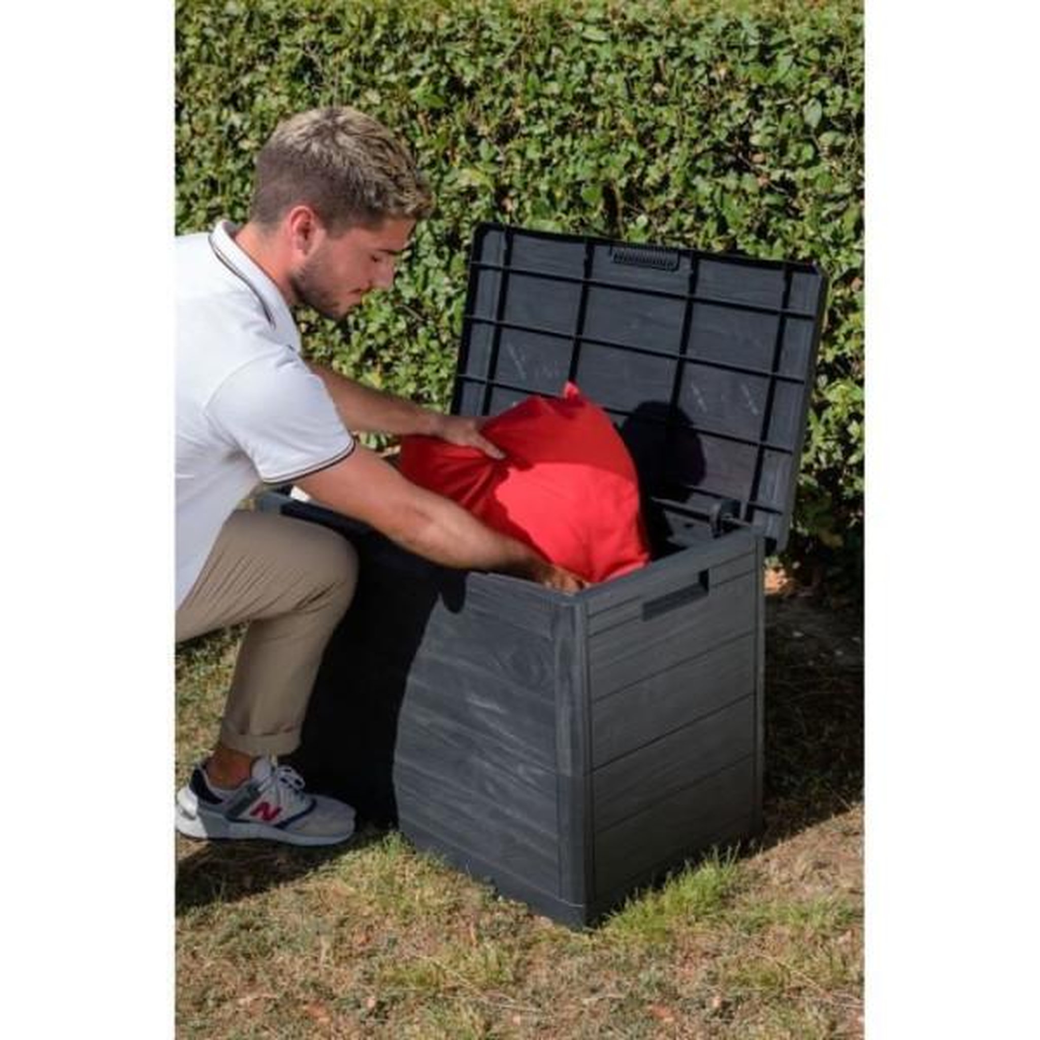 Voir la diapositive 6 : Toomax Coffre de jardin KETER STORER PLUS XL - Résine - Capacité 1270L - Noir et gris