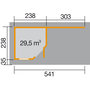 Voir la diapositive 2 : WEKA Abri de jardin bois anthracite - Avec auvent - 12,88m²