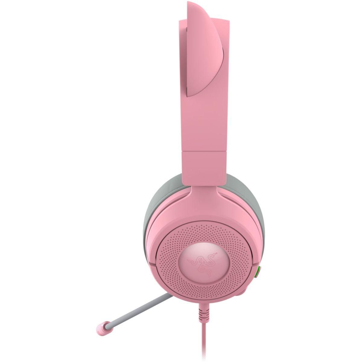 Razer Casque gamer KRAKEN KITTY V3 X QUARTZ