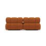 Voir la diapositive 6 : LISA DESIGN Ruby - canapé droit 4 places avec double méridienne - assise profonde - en velours texturé