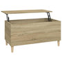 Voir la diapositive 2 : VIDAXL Table basse Chene sonoma 90x44,5x45 cm Bois d'ingenierie