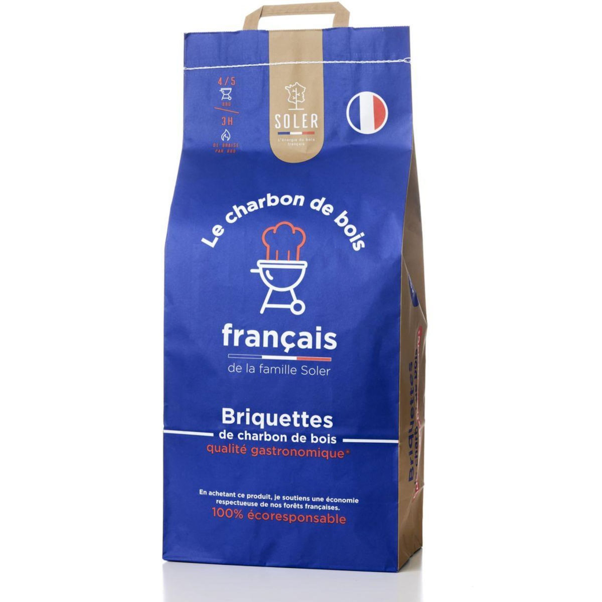 SOLER Briquette de charbon Briquette de charbon de bois 7.5 kg