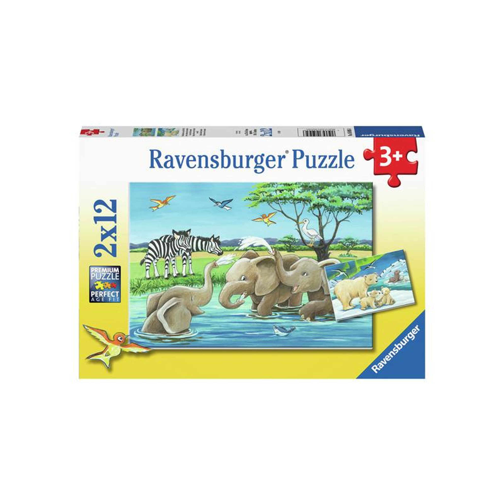 RAVENSBURGER Ravensburger - Jigsaw Puzzle Young Animals From Around the World, 2x12 pcs. 50956