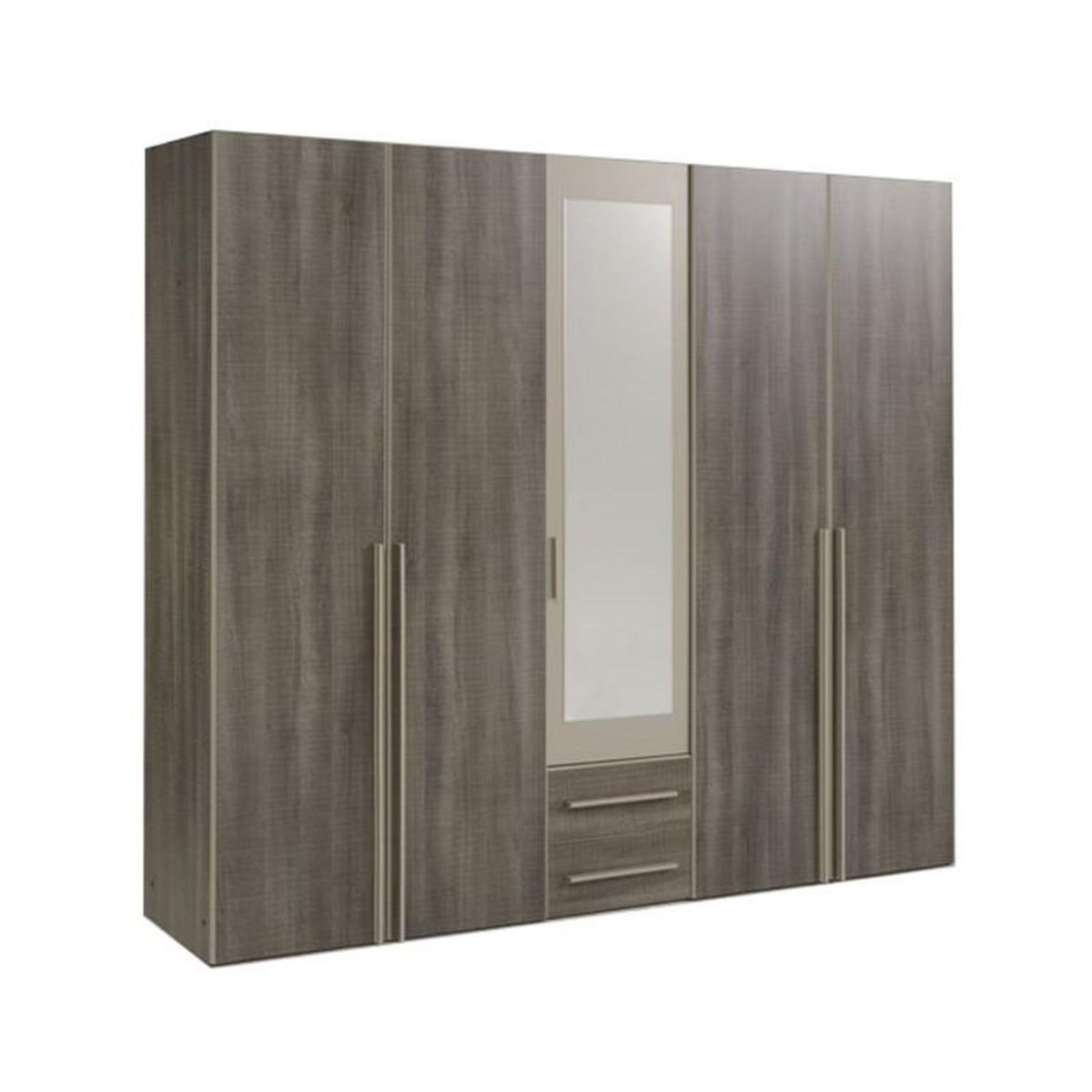 Paris Prix Armoire 5 Portes  Epura  Marron