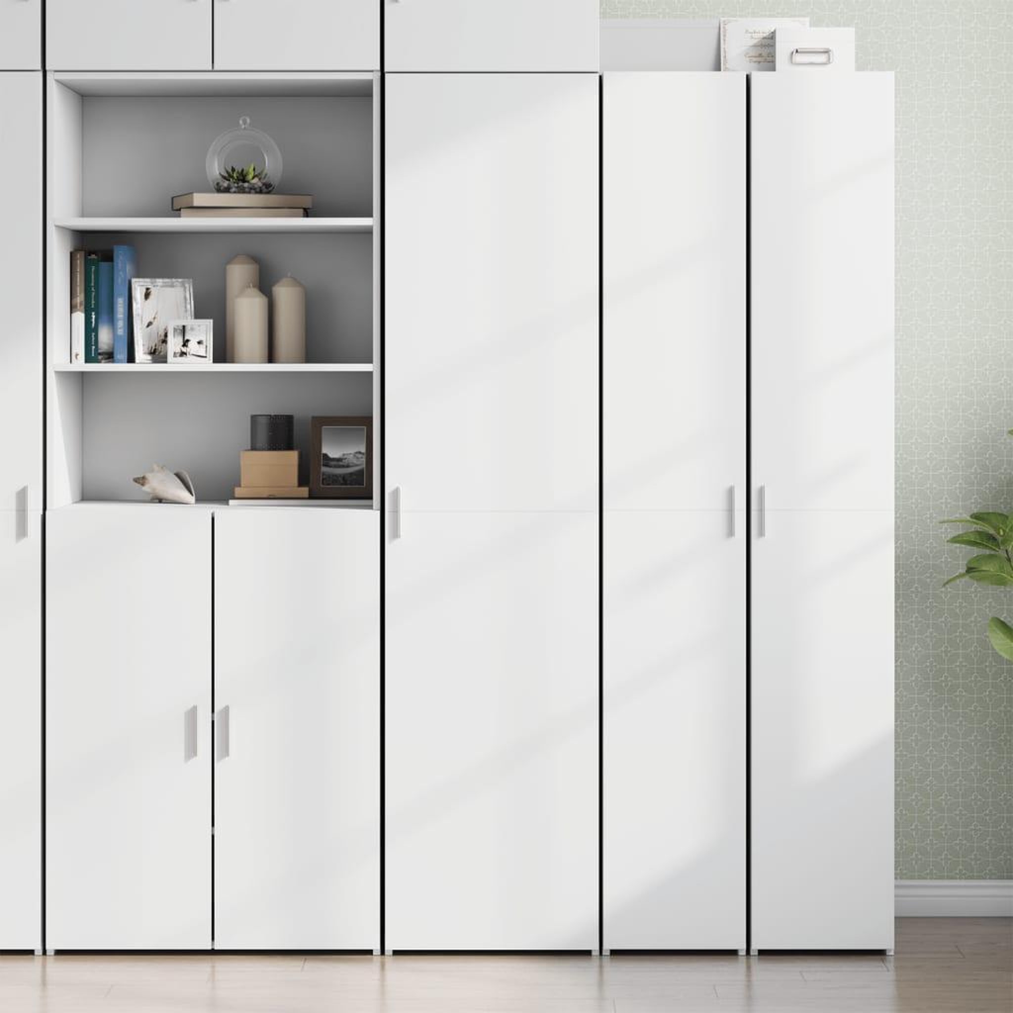 VIDAXL Buffet haut blanc 45x42,5x185 cm bois d'ingenierie
