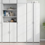 Voir la diapositive 1 : VIDAXL Buffet haut blanc 45x42,5x185 cm bois d'ingenierie
