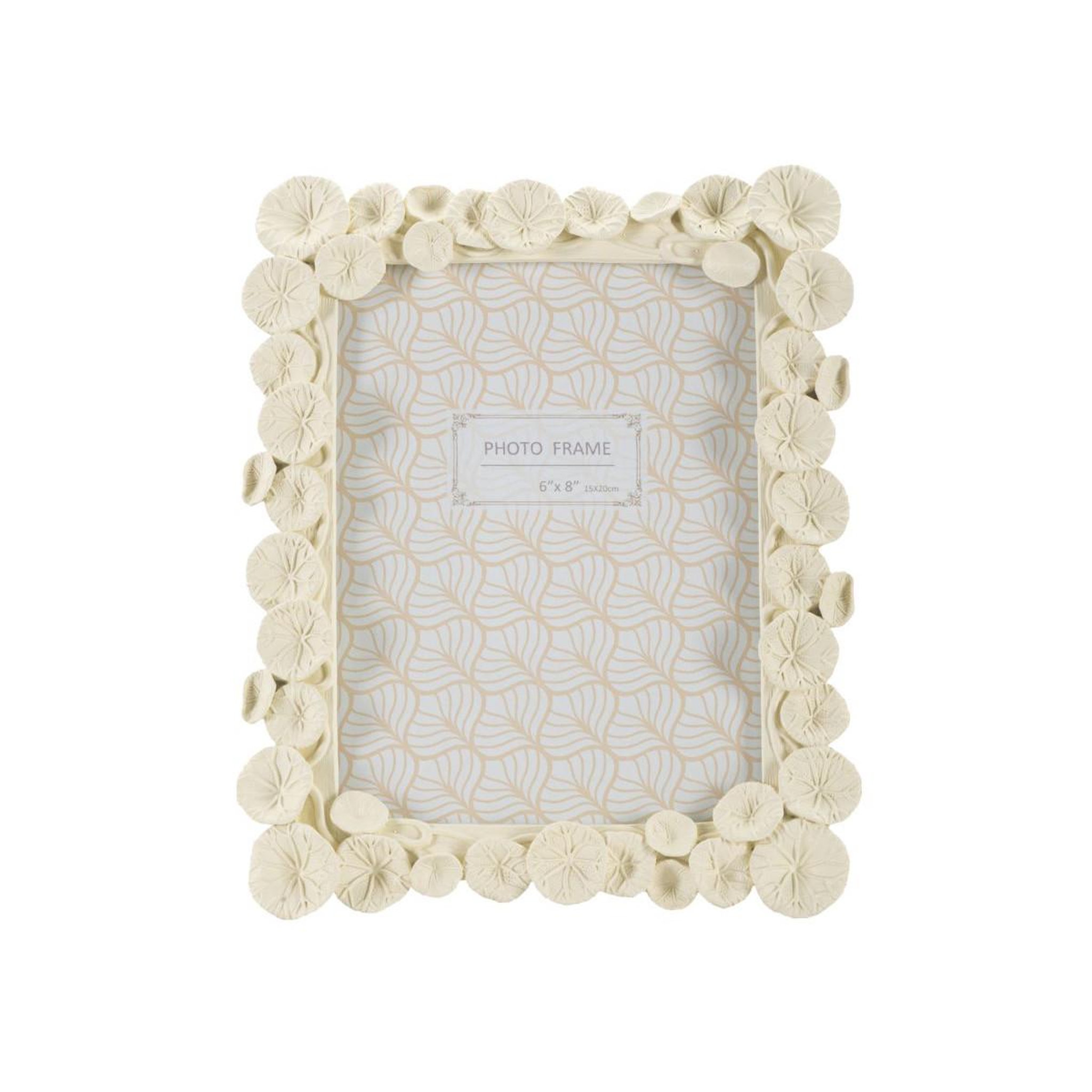 Voir la diapositive 2 : Paris Prix Cadre photo déco fleurs  lotus  15x20cm crème