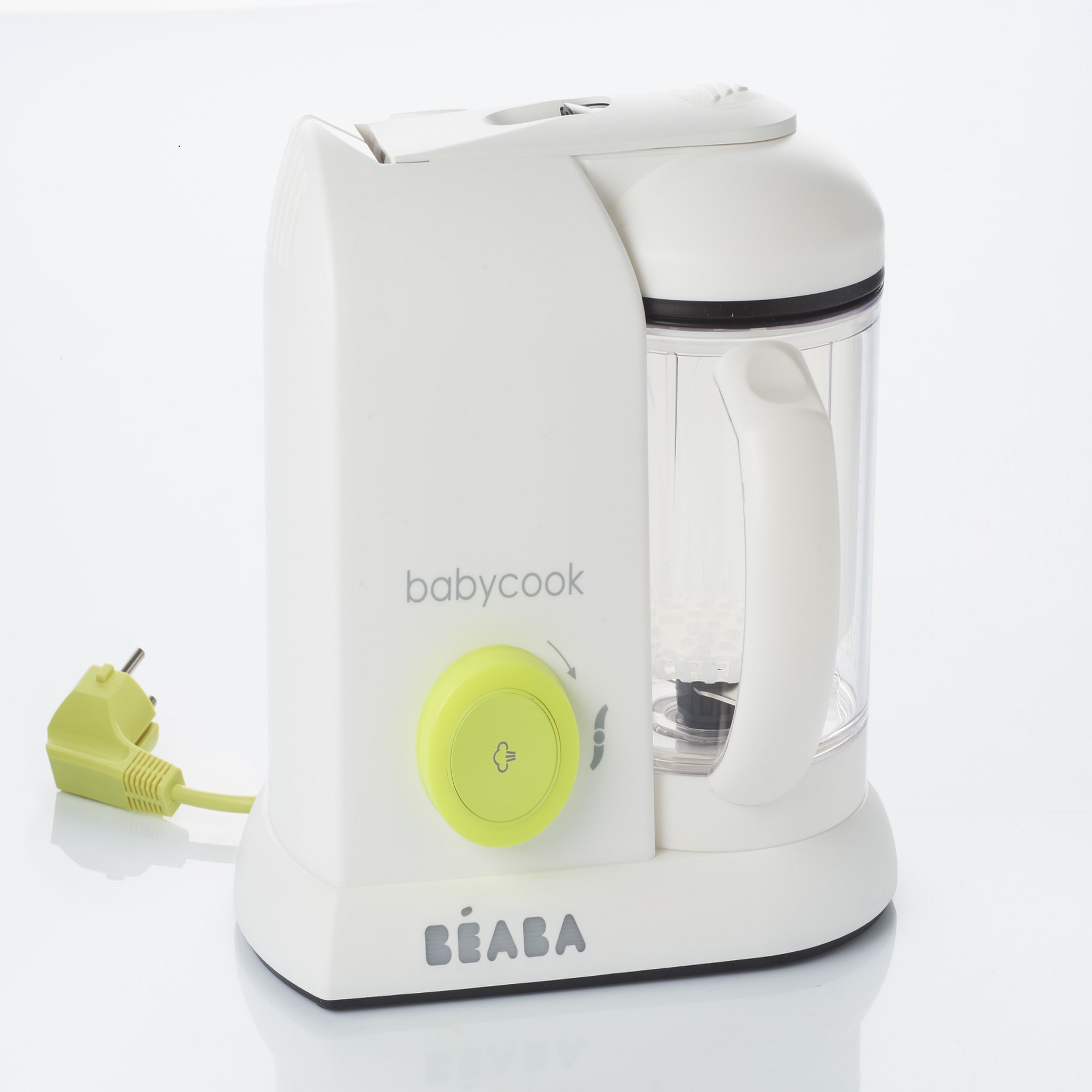 Voir la diapositive 2 : BEABA Cuiseur vapeur - mixeur pour bébé BabyCook® néon