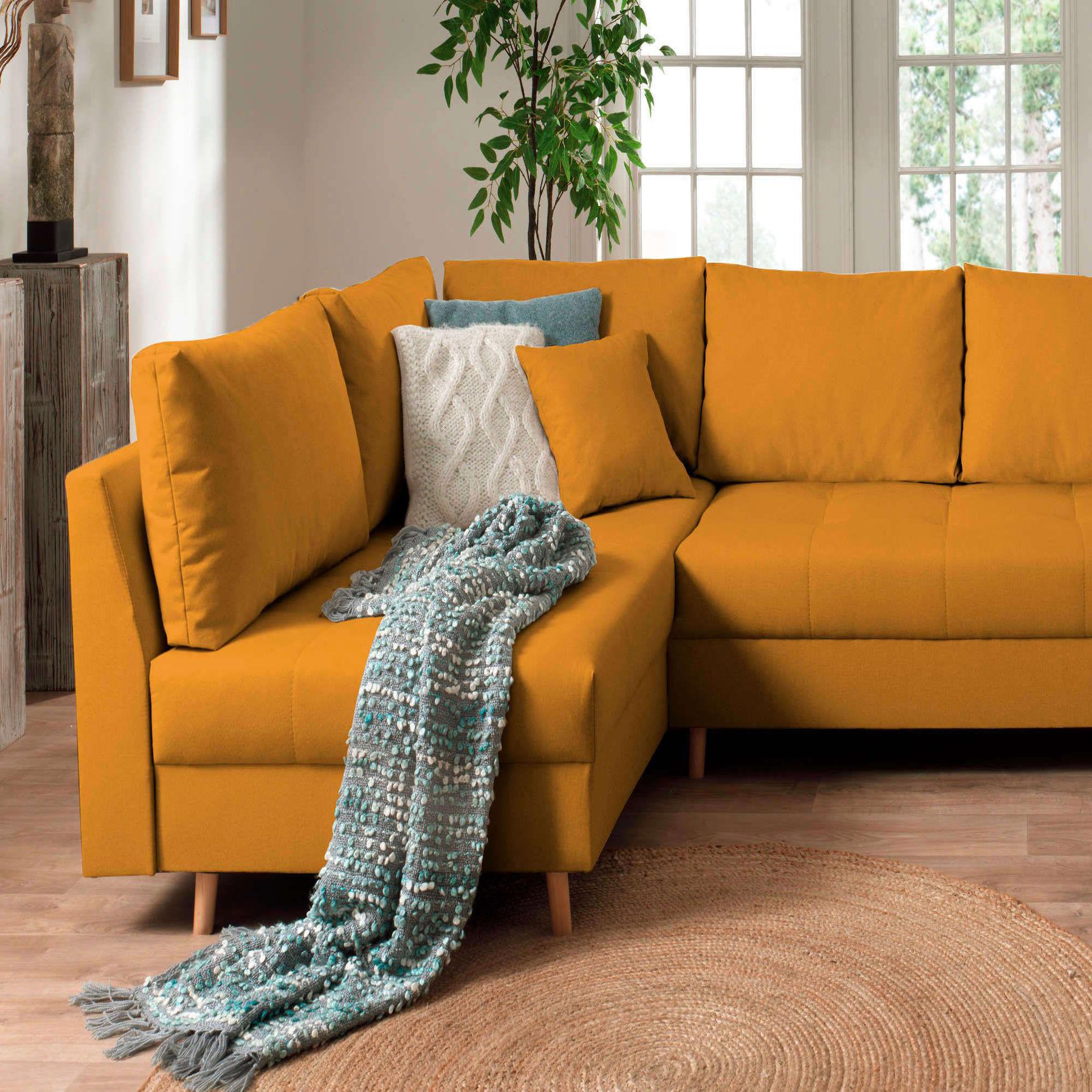 Voir la diapositive 3 : LISA DESIGN Rune - canapé panoramique - 7 places - style scandinave - gauche
