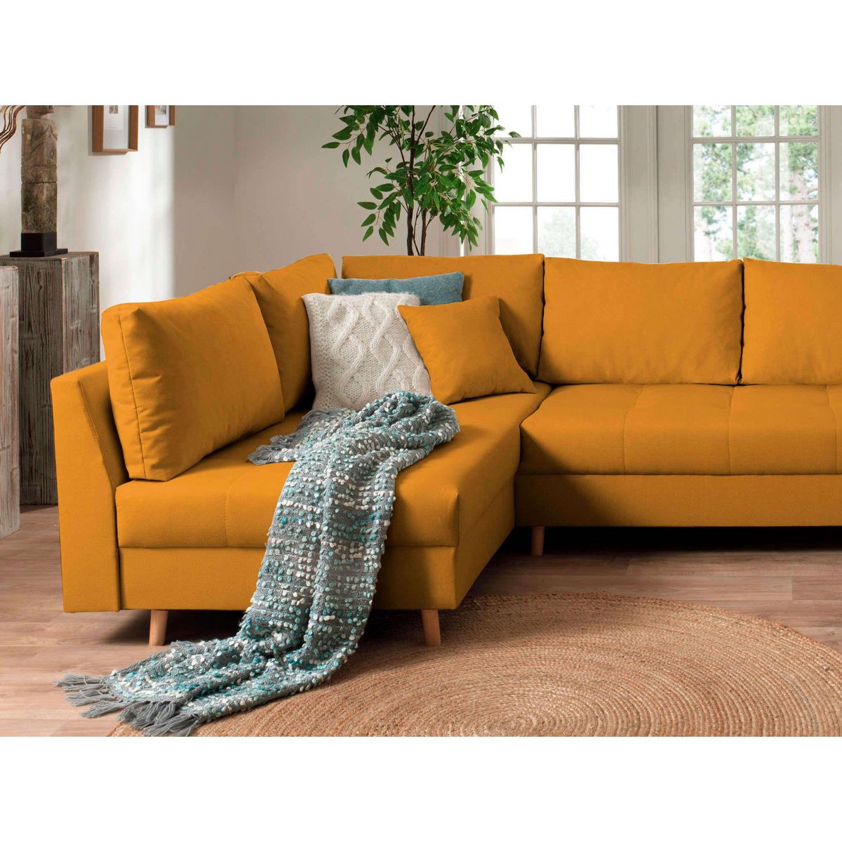 LISA DESIGN Rune - canapé panoramique - 7 places - style scandinave - gauche