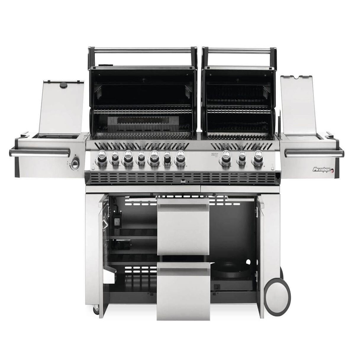 NAPOLEON Barbecue à gaz Prestige Pro 825 4 brûleurs + 2 Sizzle Zone + brûleur arrière + fumoir - Napoleon