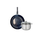 ELO Ensemble de 1 Poêle de cuisson 32 cm et 1 faitout 20 cm Elo Prima Brillant