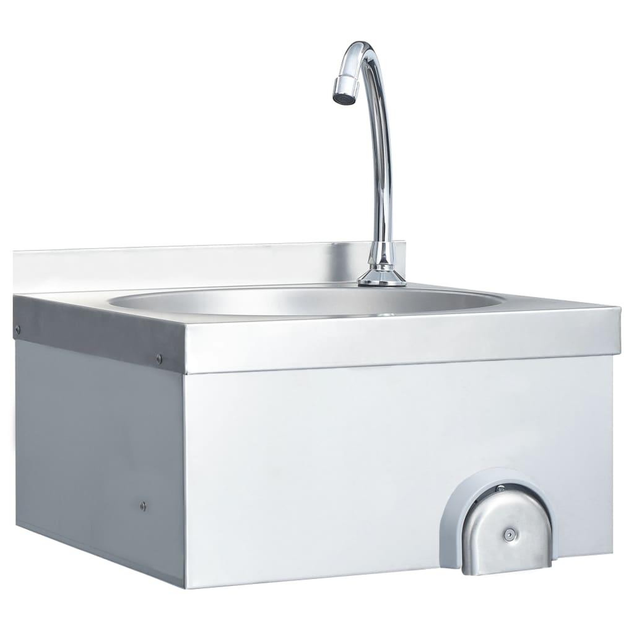 Voir la diapositive 4 : VIDAXL Lavabo de lavage avec robinet et distributeur de savon Inox