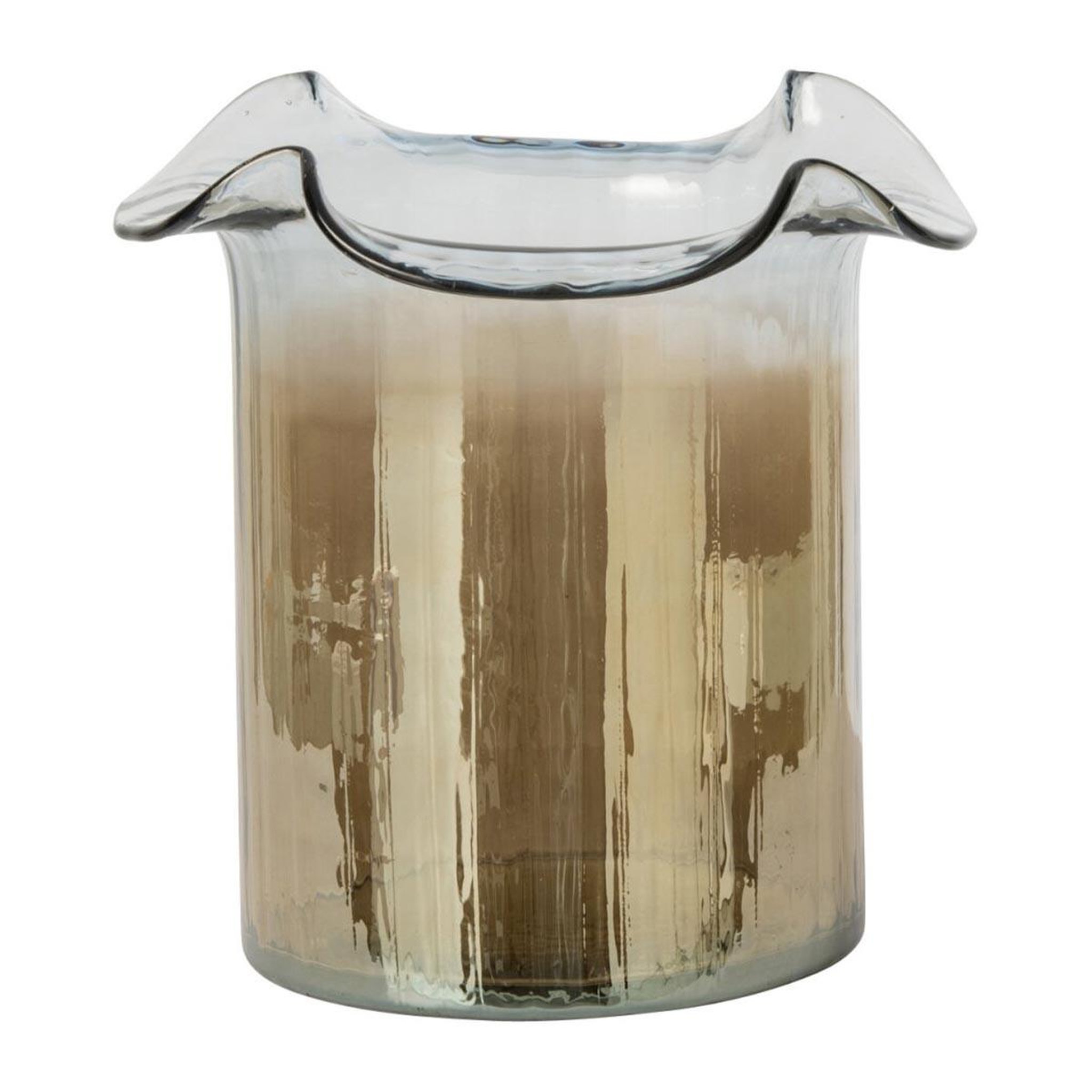J-LINE Vase fumé en verre  doriane  23cm marron