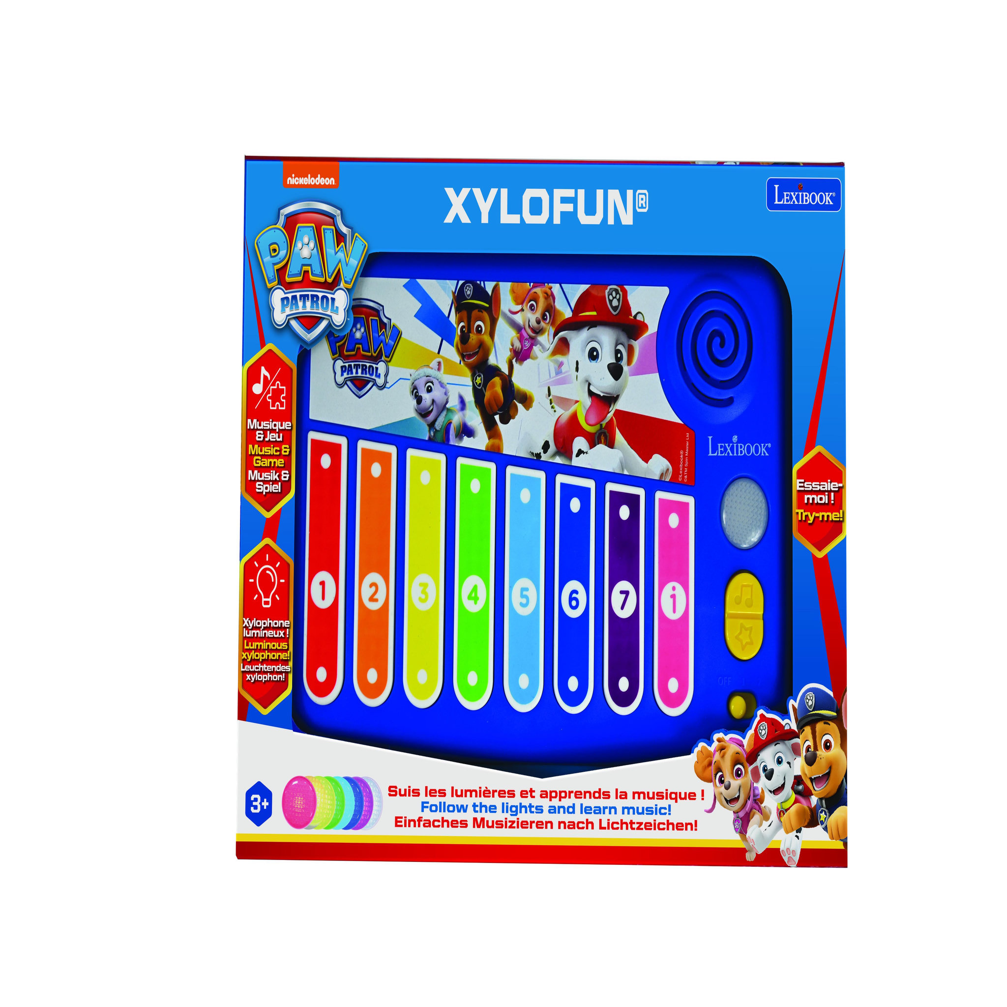 Voir la diapositive 4 : Lexibook Xylophone Pat' Patrouille avec Apprentissage Lumineux de la Musique