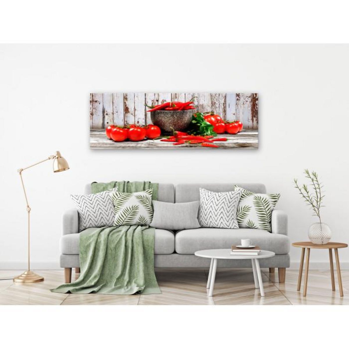 Paris Prix Tableau Imprimé  Red Vegetables Wood Narrow