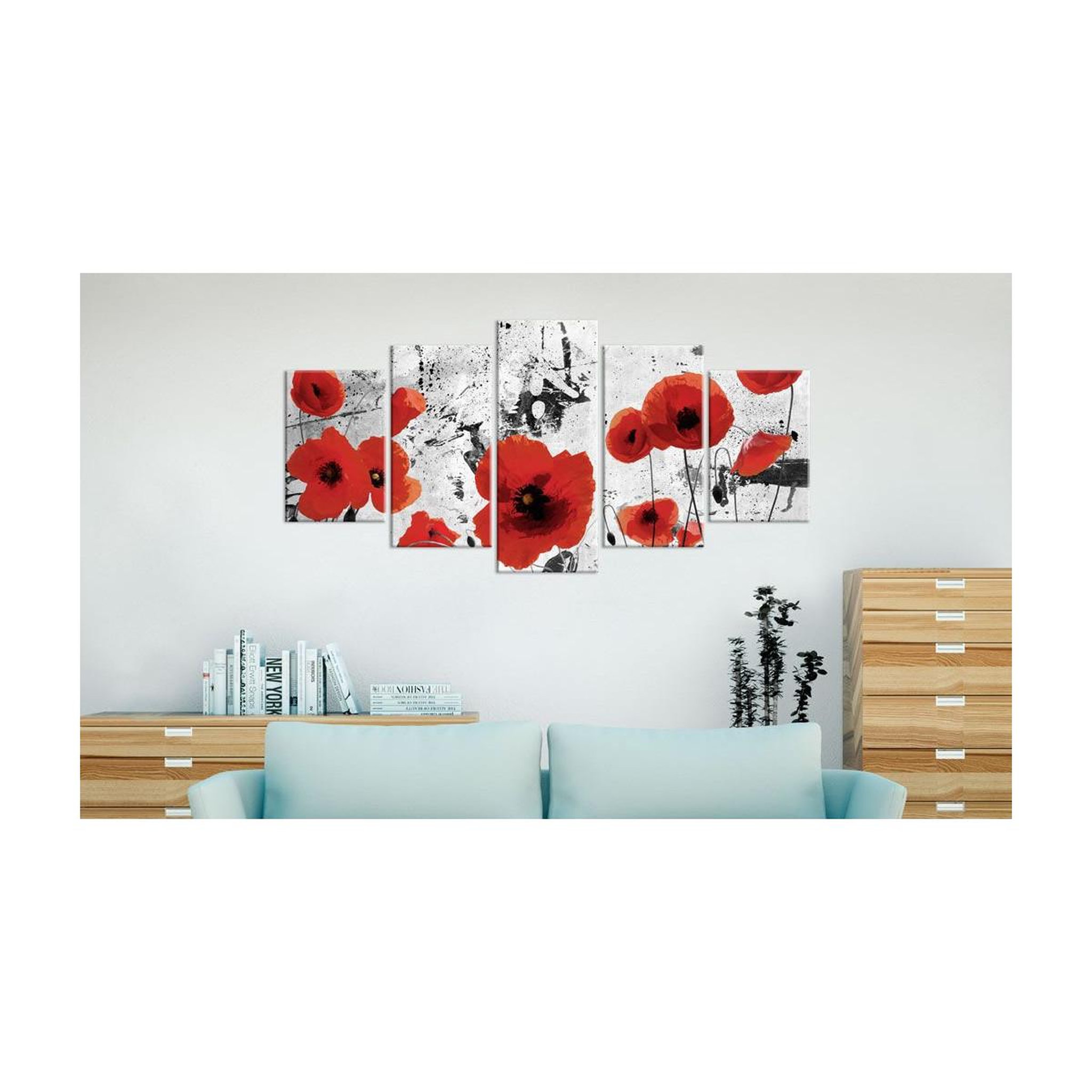 Voir la diapositive 2 : Paris Prix Tableau imprimé  scarlet flowers