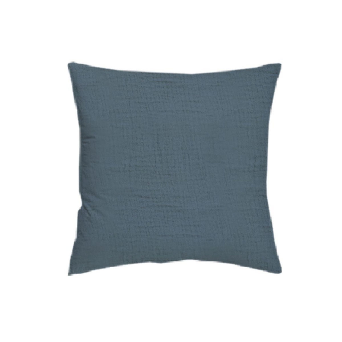 Coussin déco uni déhoussable en gaze de coton 