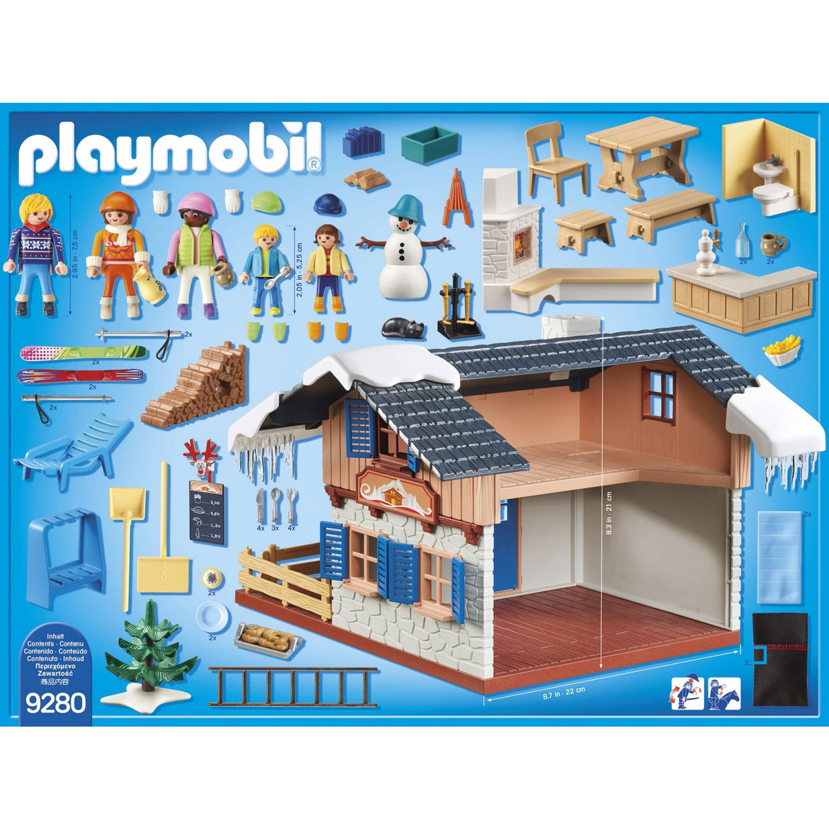 PLAYMOBIL 9280 - Family Fun - Chalet avec skieur